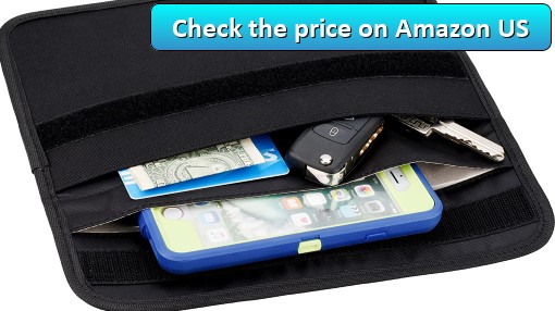 Faraday Bag, Wisdompro RFID Signal Blocking Bag Shielding Pouch Case for Cell Phone Privacy Protection and Car Key FOB 9.5 x 5.5 inches - Check the price on Amazon US